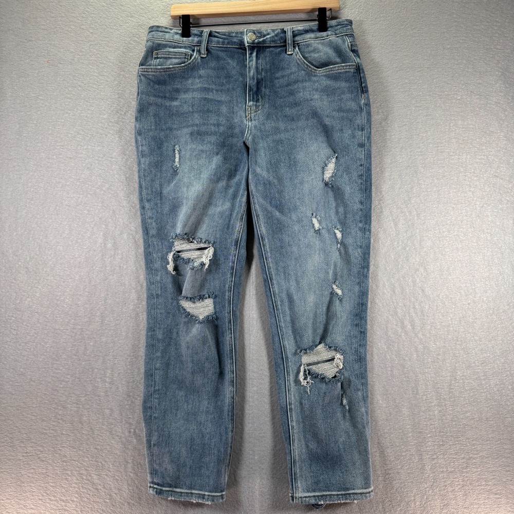 Vervet Skeeter Boyfriend Jeans Womens 30 Blue Light Wash Denim Comfort Classic